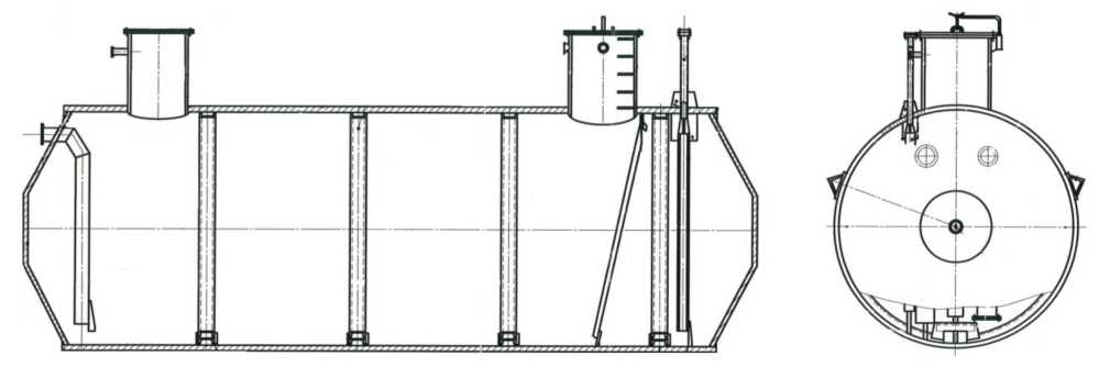 Внешний вид. Резервуары стальные горизонтальные цилиндрические, http://oei-analitika.ru рисунок № 3